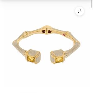 Lauren G Adams Cuff Style Bamboo Enamel Bangle Bracelet